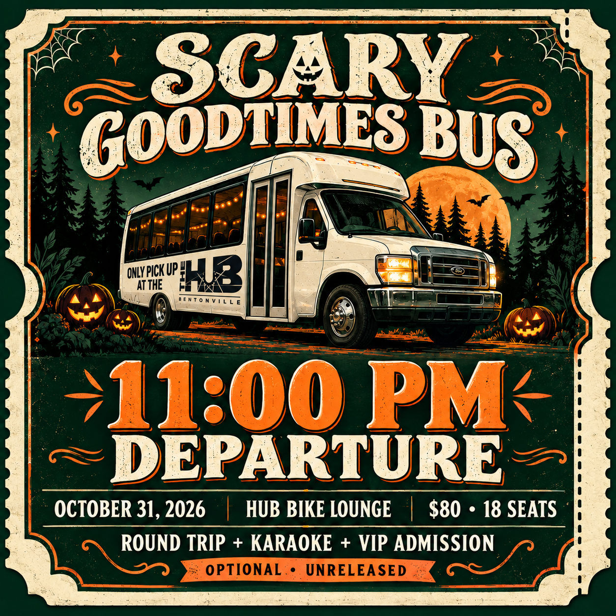 TBD — 11 p.m. departure